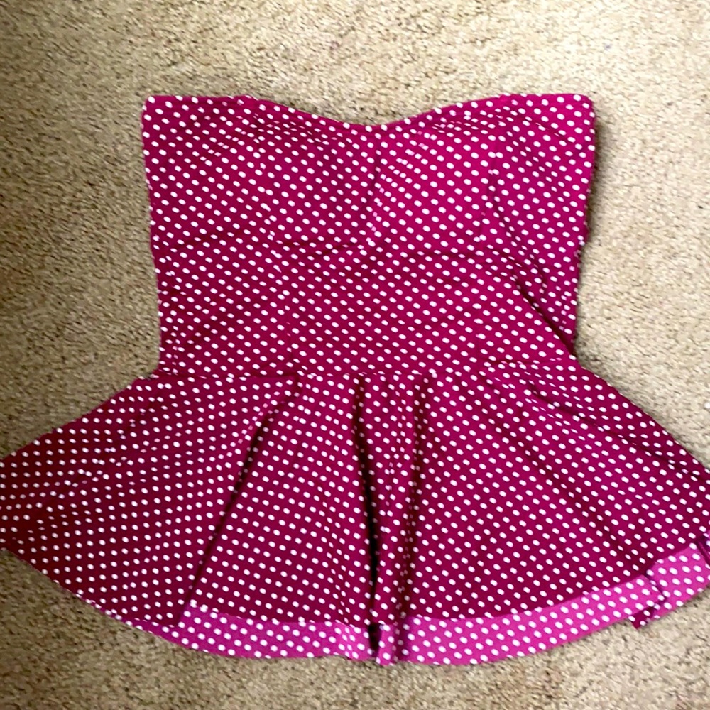 XS Lime Ricki Peplum Swim Top